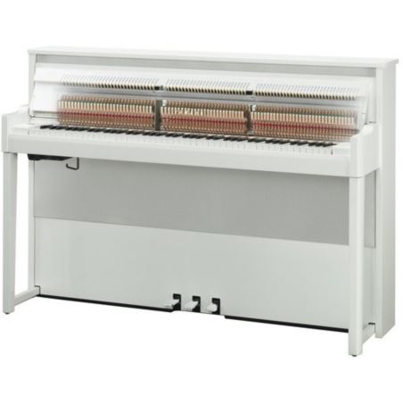 Yamaha NU1XPBW pianino hybrydowe, biały połysk